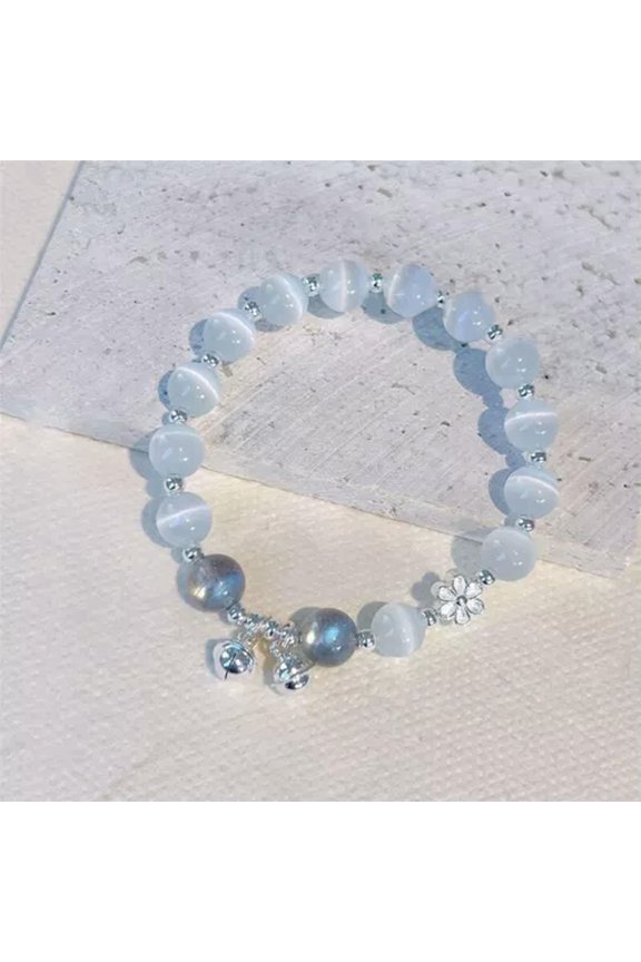 Imitation Opal Crystal Beaded Bracelet Fashion Light Luxury Elastic Wrist Ch_tu-2