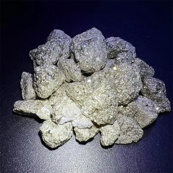 GKNET Iron Pyrite Rough (3 Pcs) Raw Fools Gold Nugget Crystal Druzy Natural Gemstones
