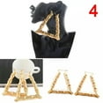 thumbnail image 1 of GKNET Large Bamboo Earrings Fashion Hip-Hop Gold/Silver Ladies Hoop/Hoop Blings*Ci WY4-4, 1 of 9