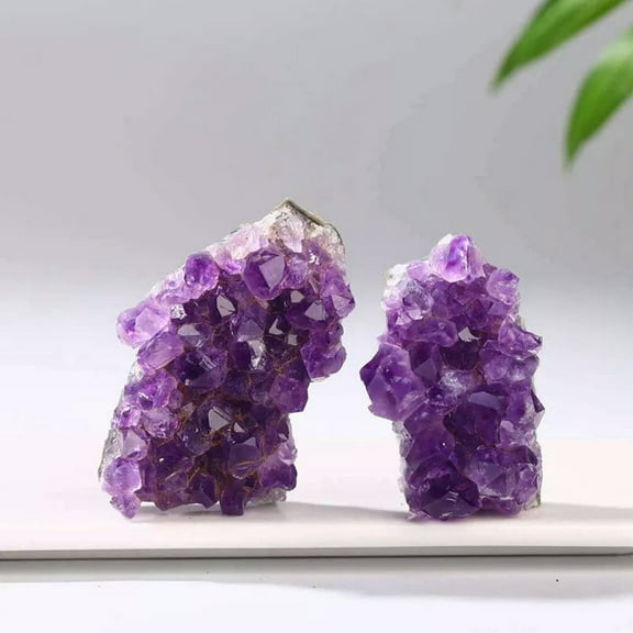 GKNET Large Natural Quartz Crystal Amethyst Cluster Druzy Geode Energy Stone Specimen