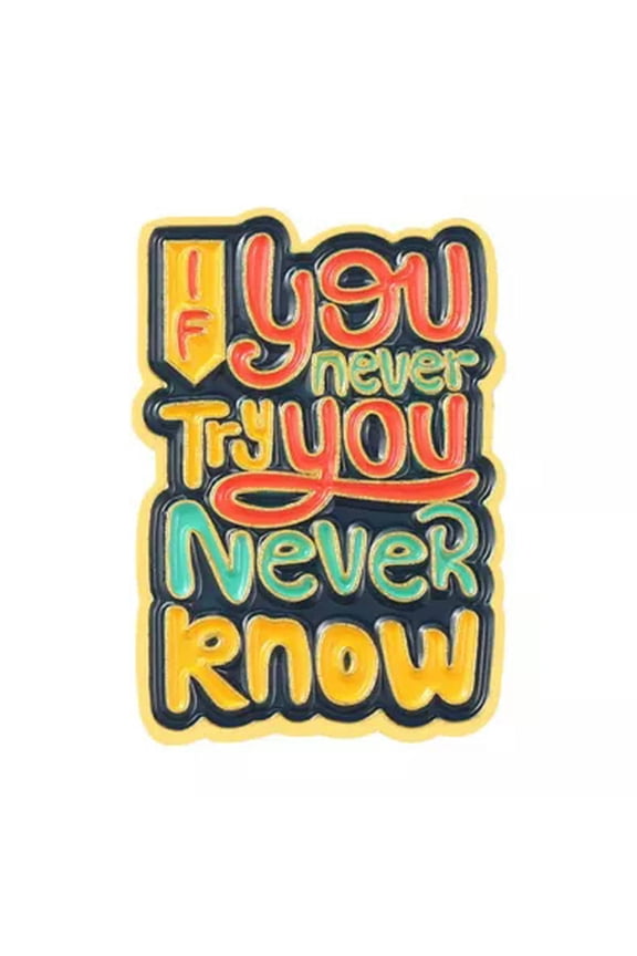 Letter Serie Enamel Pin Custom Brooch Lapel Badge Bag Denim Letter Delicate Jewelry Gift/-3