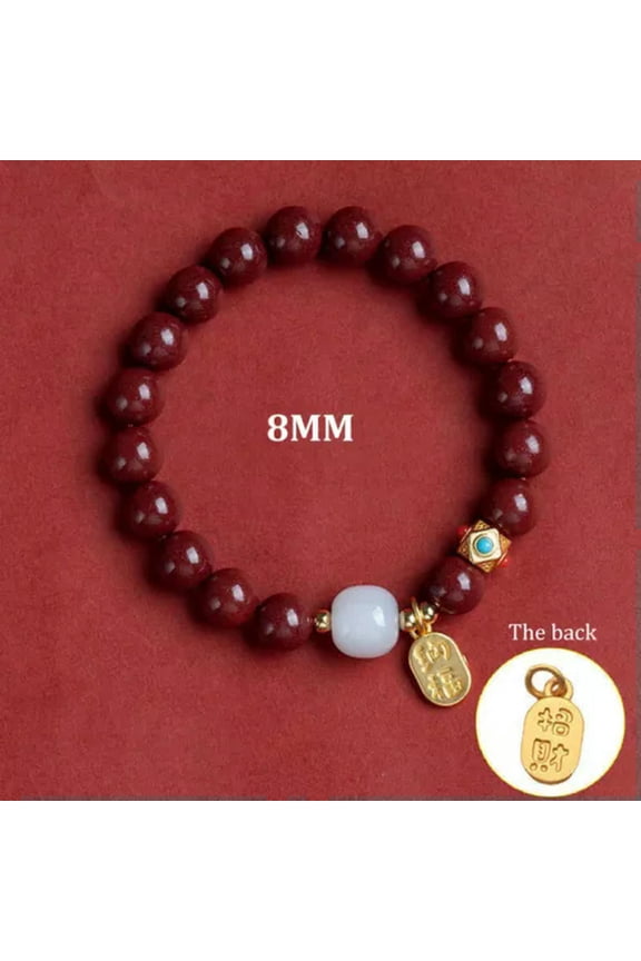 Lucky Wealth Red String Bead Bracelet Bangle Handmade Adjustable Attract Mon WY4-8mm