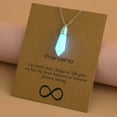 thumbnail image 1 of GKNET Luminous Natural Stone Pendant Necklace Glow In the Dark Women Men Delicate Jewelry Gift-Waterdrop, 1 of 9