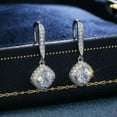 thumbnail image 1 of GKNET Luxury Cubic Zirconia Pearl Flower Stud Earrings Dangle Women Weddings Jewelry-65-Zircon #11, 1 of 9