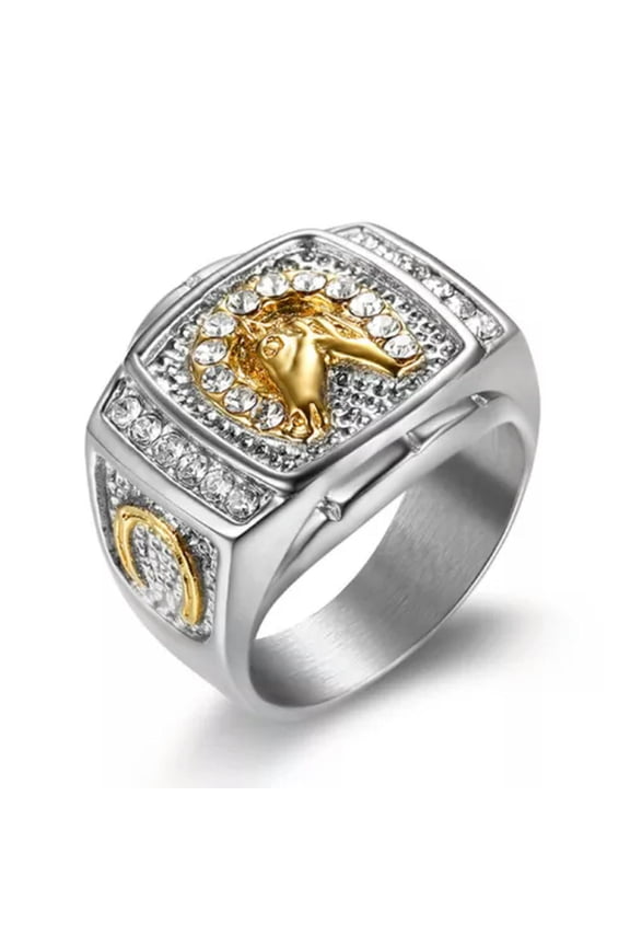 Men Domineering Ring Fashion Silver Gold Creative Delicate Jewelry Party Gifts Size 6-14-#7-12