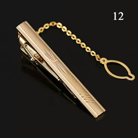 GKNET Men Tie Clip Business Pin Clasp Necktie Clip Clasp Delicate Jewelry Classic Short Clip/-12
