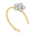 thumbnail image 1 of GKNET Men Women Fake Crystal Floral Clip On Swirls Septum Non Piercing Nose Ring -gold, 1 of 9