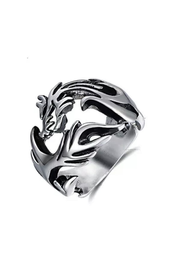 Men's Fashion Dragon Ring Dragon Pattern Luminous Opening Adjustable Finger WY4-A1