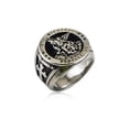 thumbnail image 1 of GKNET Men's Popular Fashion Saint Michael Stainless Steel Cross Knight Rings Size 7-13, 1 of 8