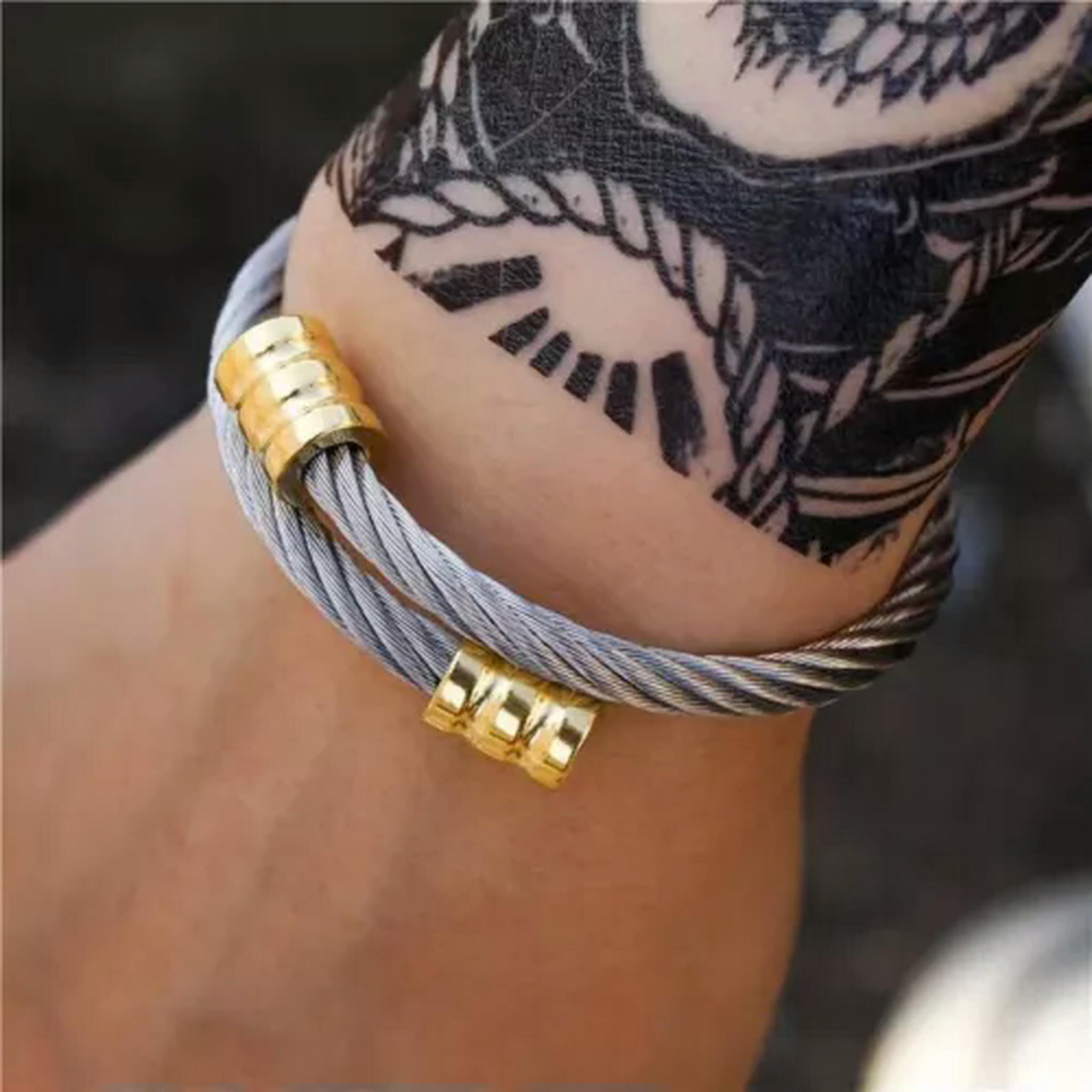 Viking Leather Bracelet For Men - Wolf Fenrir Norse Pagan Cuff With Runic Compass