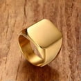 thumbnail image 1 of GKNET Men's Rings Square Classic Solid Color Fashion Wedding Engagement Delicate Jewelry -Gold-9, 1 of 9