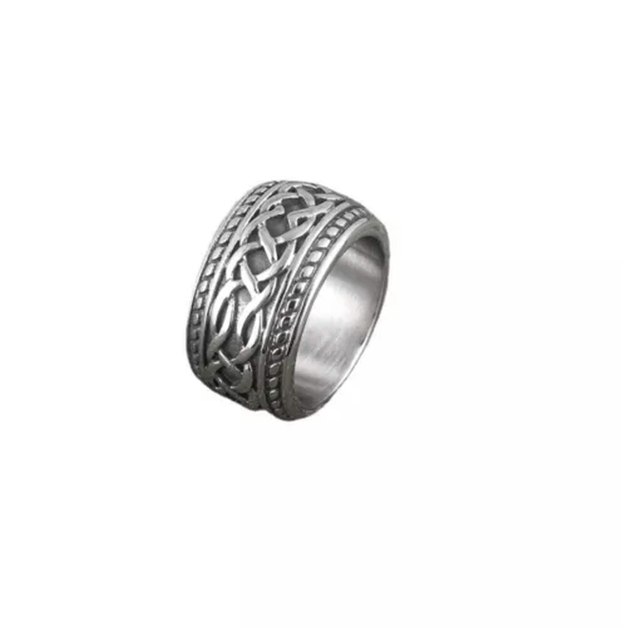 925 Sterling Silver 8MM Irish Celtic Knot Band Ring For Men - Sizes 9, 10, 11