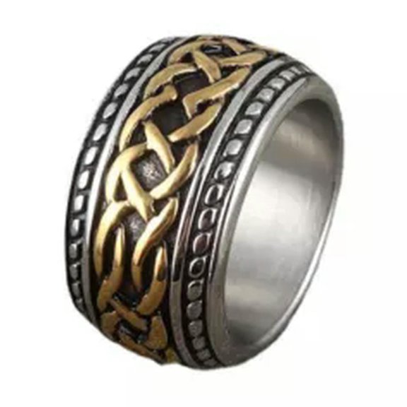 GKNET Mens Irish Celtic Love Infinity Knot Ring Band Stainless Steel Size 8-15