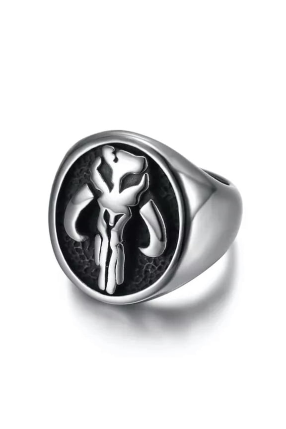 Mens Punk Stainless Steel Gothic Beautifully Polished Alien Skull Punisher Ring