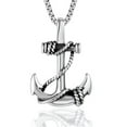 thumbnail image 1 of GKNET Mens Stainless Steel Nautical Surfing Beach Anchor Pendant Necklace Men, 1 of 9