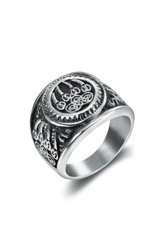 Mens Stainless Steel Norse Nordic Viking Bear Paw Claw Ring Men Size 7-15-15