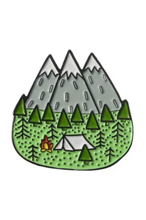 Mountain Starry Night Enamel Pin Brooch Bag Clothes Lapel Pin Badge Delicate Jewelry *-E