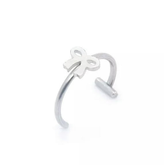 GKNET Multi-style Adjustable Star Heart Lip Ring Fake Labret Body Piercing Jewelry-Silver B