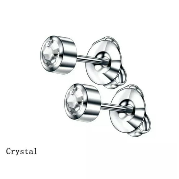 GKNET Multicolor Crystal Earrings Fashion Simple Surgical Steel Studs Sold In Pairs/-crystal