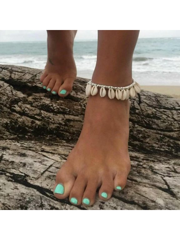 Natural Barefoot Foot Delicate Jewelry Beads Shell Anklet Beach Sandals Ankle Chain
