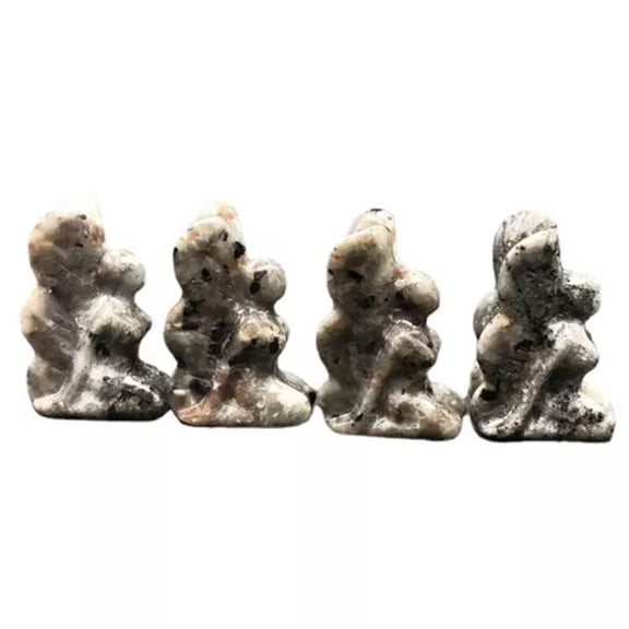 GKNET Natural Butterfly Fairy Quartz Carved Crystal Chakra Reiki Mineral Stone Decor-Yooperlite Stone Quartz-5Pcs