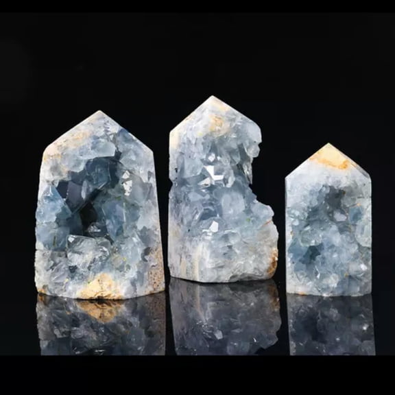GKNET Natural Celestine/Celestite Geode Druzy Spiritual Healing Crystal Mineral Stone-1-1.2kg