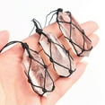 thumbnail image 1 of GKNET Natural Clear Quartz Gemstone Double Point Pendant Wrap Braid Rope Necklace, 1 of 9