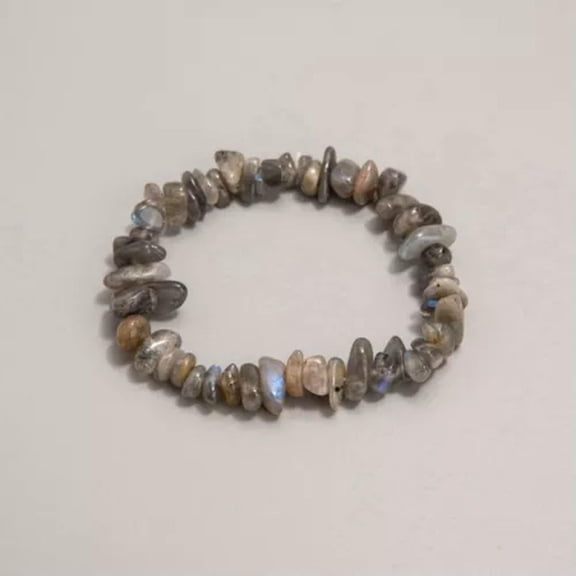 GKNET Natural Quartz Crystal Crushed Stone Stretchy Hand Strings Energy Mineral Gem-Moonstone Quartz-1Pc