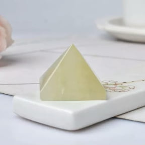 GKNET Natural Quartz Crystal Egyptian Pyramid Chakra Reiki Mineral Stone Tower Decor-Citrine Quartz-1Pc