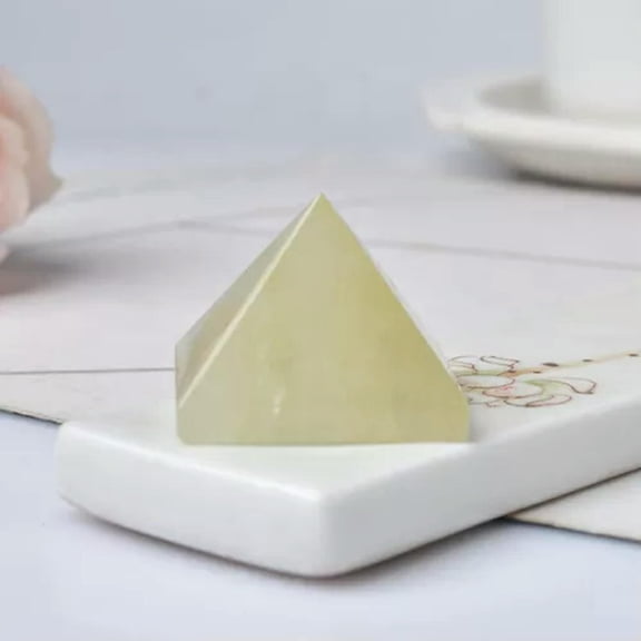 GKNET Natural Quartz Crystal Egyptian Pyramid Chakra Reiki Mineral Stone Tower Decor-Citrine Quartz-1Pc