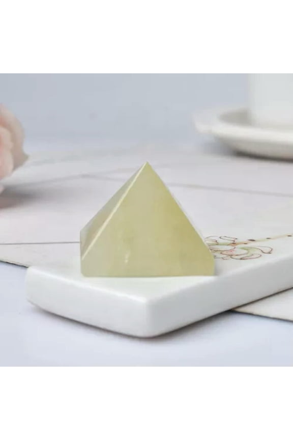 Natural Quartz Crystal Egyptian Pyramid Chakra Reiki Mineral Stone Tower Decor-Citrine Quartz-1Pc