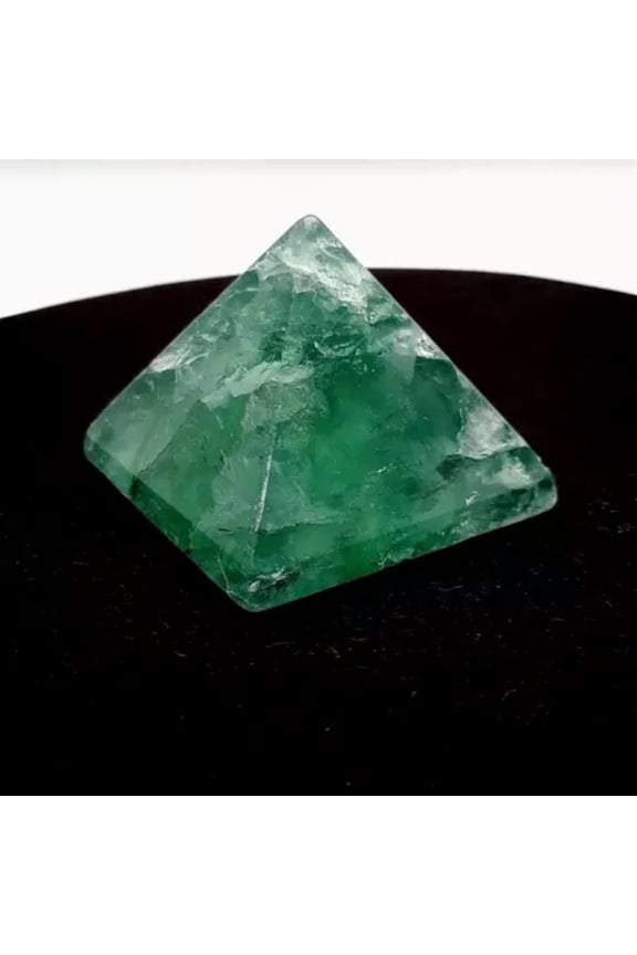 Natural Rare Green Fluorite Quartz Gemstone Crystal Energy Mineral Tower Pyramid
