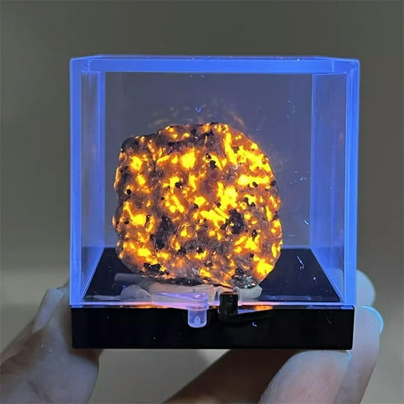 GKNET Natural Raw Rough Yooperlite Tumble Fire Rocks Chakra Gem Mineral Specimens+Box