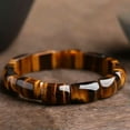 thumbnail image 1 of GKNET Natural Tiger's Eye Stone Bracelet Brown Gemstone Stretch Bracelet for Men-default, 1 of 4