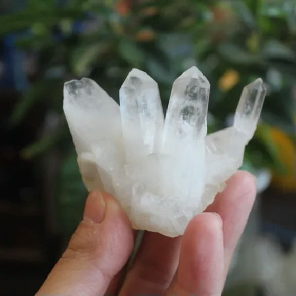 GKNET Natural White Crystal Quartz Cluster Specimen Reiki Healing Stone Home Decor-50g