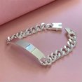 thumbnail image 1 of GKNET New 925 Silver Charm Bracelet Bangle Women Men's Fashion Delicate Jewelry 75 Style-18#, 1 of 6
