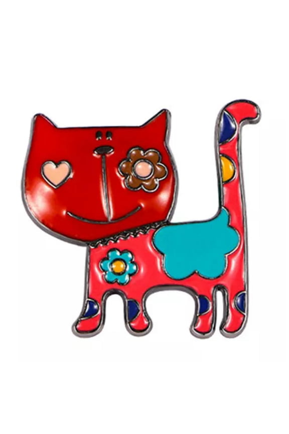 New Cartoon Cat Pin Brooch Cute Things Lovely Delicate Jewelry Casual Clothing Brooches-A2