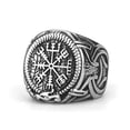 thumbnail image 1 of GKNET Nordic Viking Celtic Rune Men's Versatile Stainless Steel Rings Sizes 7-13, 1 of 6