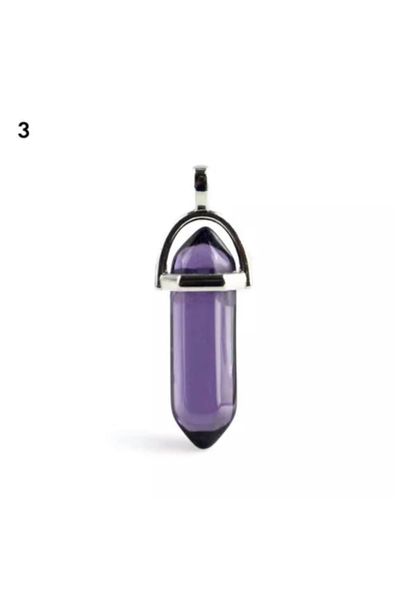 Pendant Healing Cut Quartz Necklace Point Chakra Gemstone Reiki Natural Crystal-3