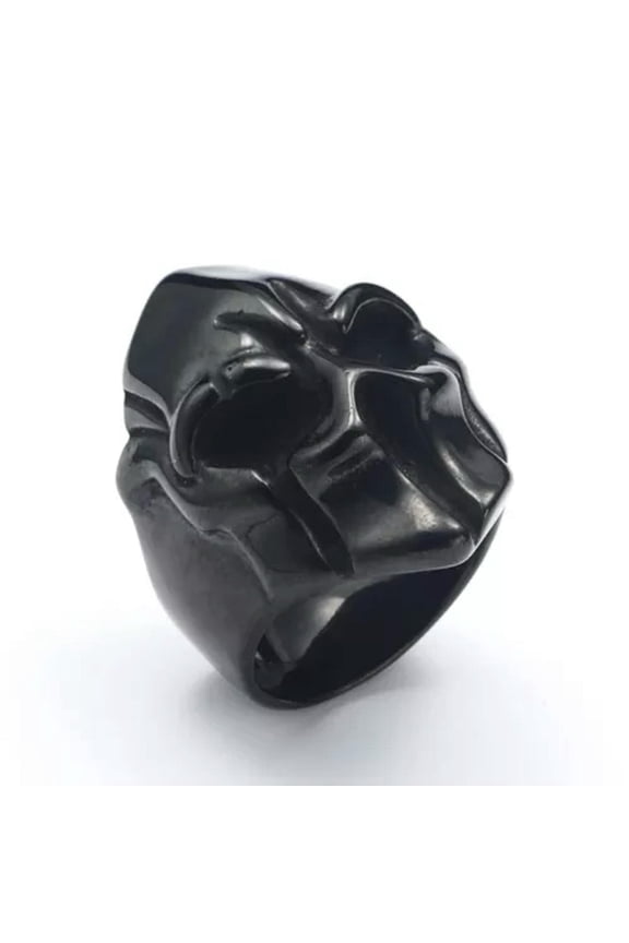 Personality Vintage Trend Alien Skull Head Men's Domineering Rings Size 7-13-10-Black