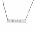thumbnail image 1 of GKNET Personalized Stainless Steel Pendant Necklace Custom Engraved Letter Name New-Two-Rectangle-Silver, 1 of 9