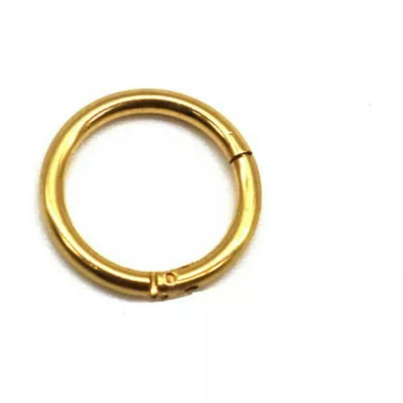 GKNET Piercing Septum Clicker Titanium Segment Ring Hinge Nose Lip Ear Body Delicate Jewelry -gold-1.0*10mm