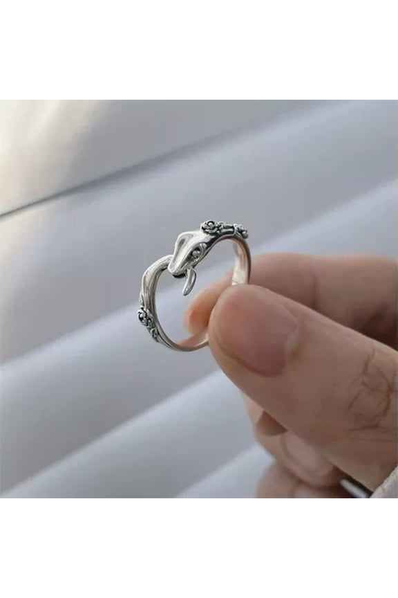 Adjustable Punk Snake Ring Open Rings Vintage Geometric Ring Fashion Jewelry-1