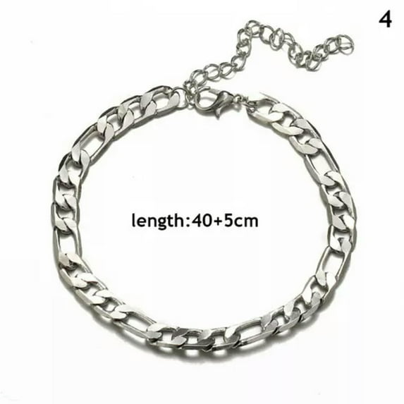 GKNET Punk Ankle Bracelet Stainless Steel For Women Men Beach Foot Delicate Jewelry Leg Chain-4
