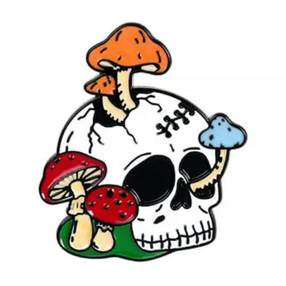 GKNET Gothic Halloween Pin Brooch Moon Skull Black Cat Punk Funny Animal Gift Jewelry-135