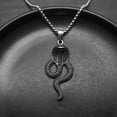 thumbnail image 1 of GKNET Punk Personalized Cast Cobra Pendant Hip-hop Minimalist Stainless Steel Necklace, 1 of 9
