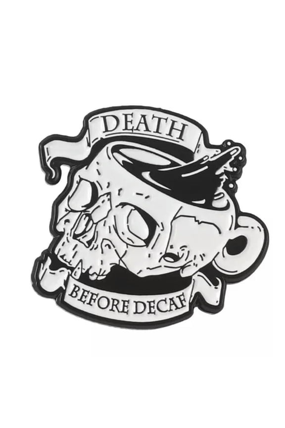 Punk Skeleton Enamel Pin Black White Skull Potions Brooches Lapel Badges Jewelry-1
