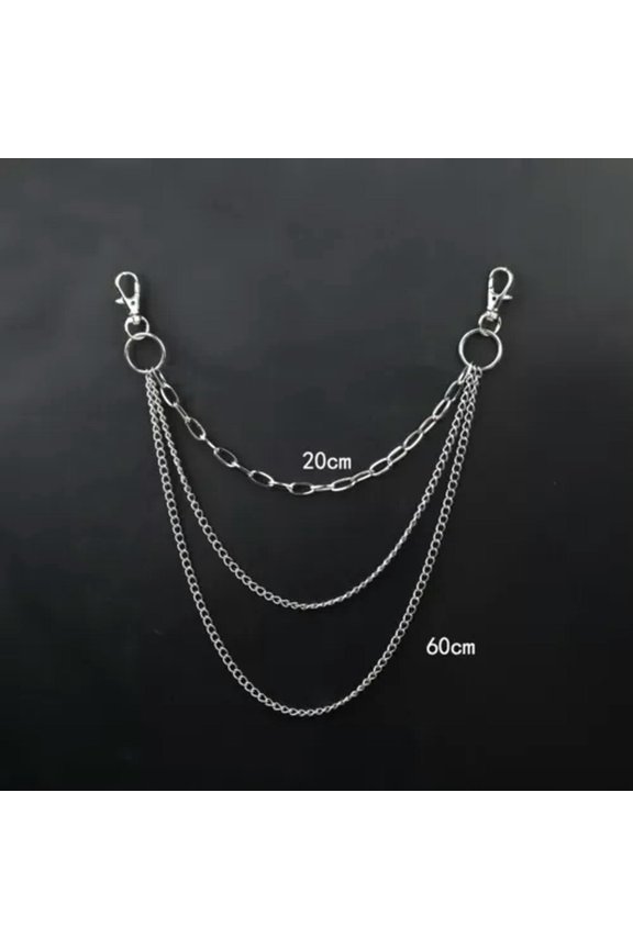 Punk Stainless Steel Trousers Chain Keychain for Women Pants Chain Keychain Ring-Key chain D