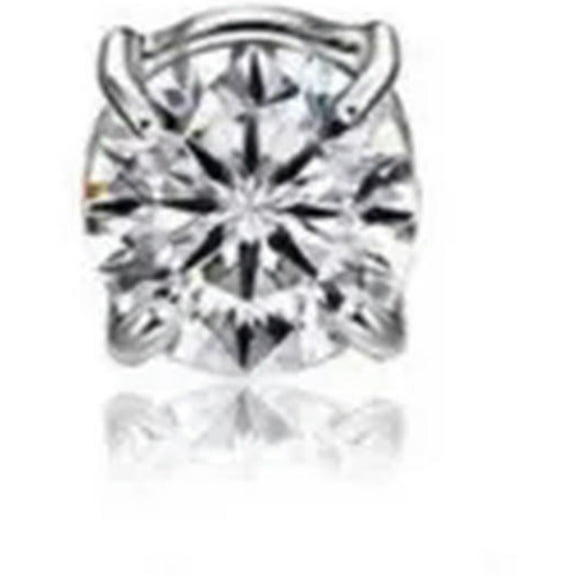 GKNET Punk Zircon Earring Magnet Ear Clip Non Piercing Delicate Jewelry Crystal Ear Stud 1PC-silver-8mm