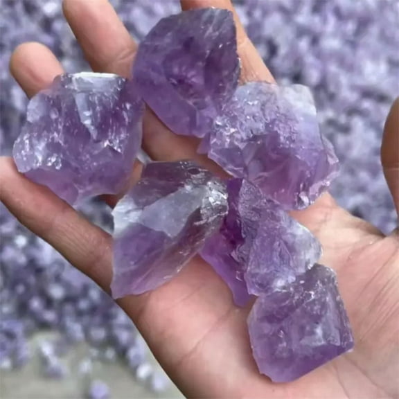 GKNET Raw Rough Natural Light amethyst Rocks Chunks Crystal Chakra Mineral Specimen1PC